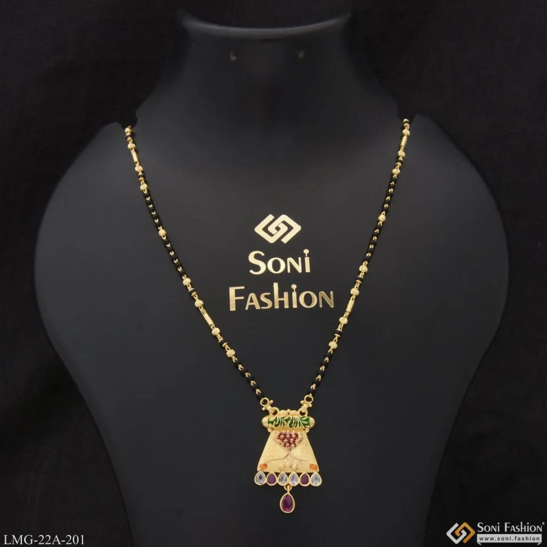 1 Gram Gold Plated Gorgeous Design New Style Mangalsutra for Women - Style A201