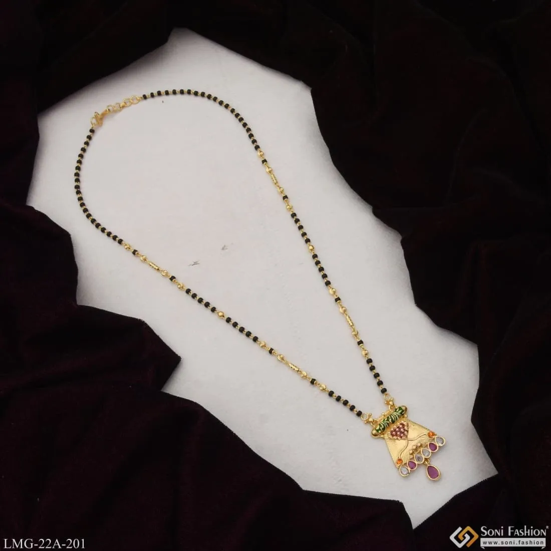 1 Gram Gold Plated Gorgeous Design New Style Mangalsutra for Women - Style A201