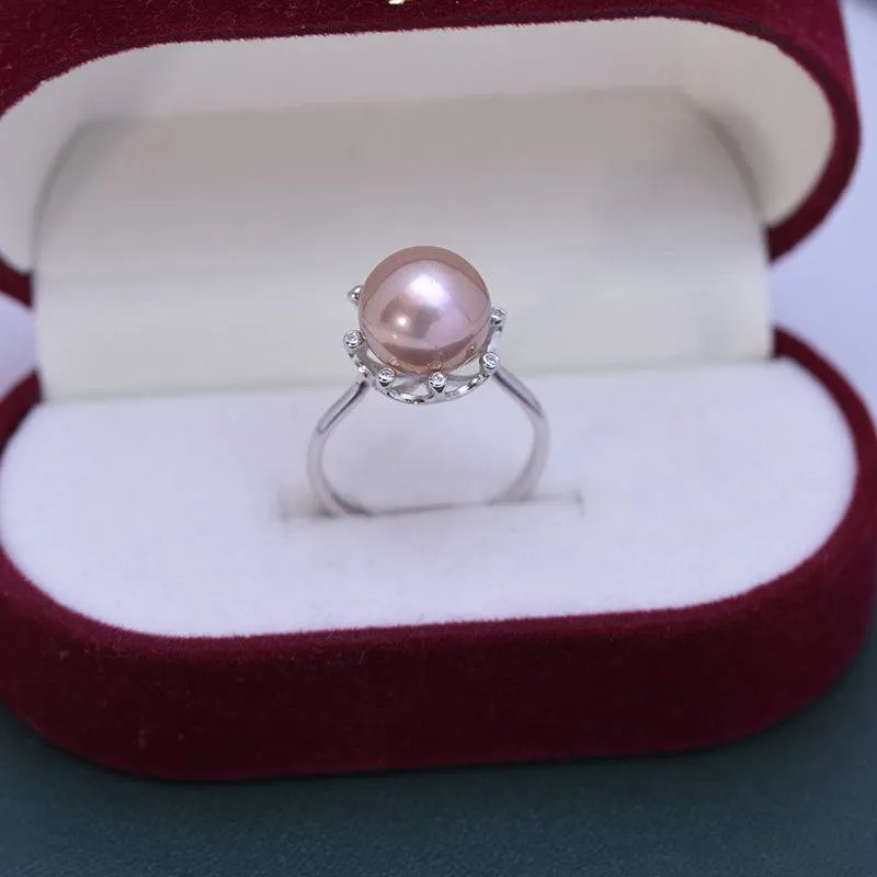 10-11mm Freshwater Pearl Cubic Zirconia Ring