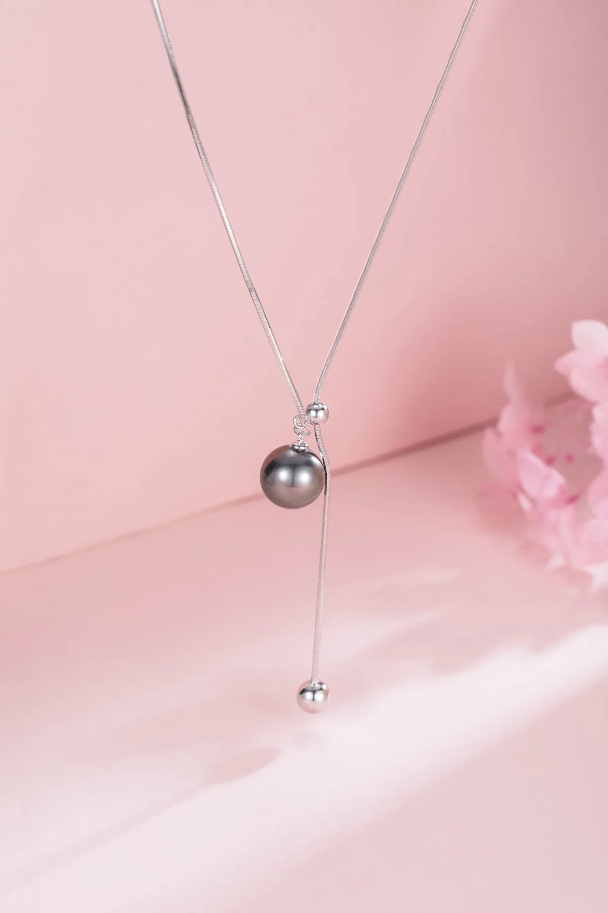 11-12mm Tahitian Pearl Clavicle Chain Necklace