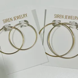 14k Gold Endless Hoop Earrings