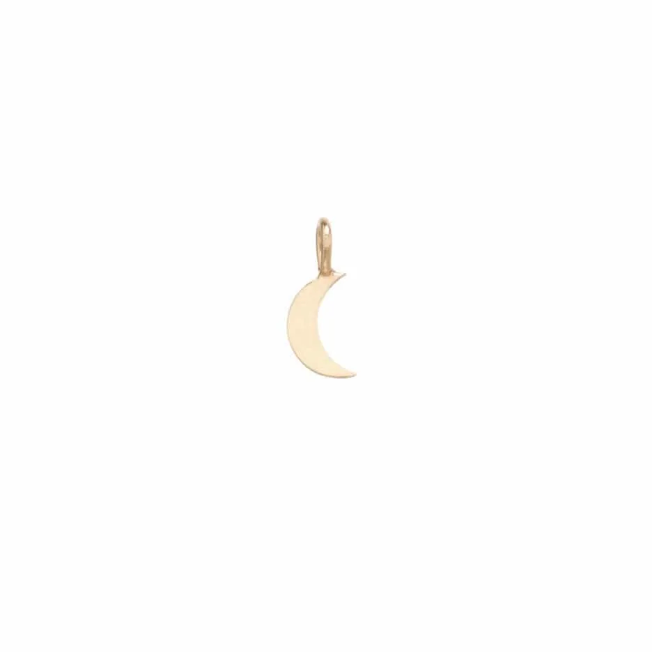 14K GOLD MIDI BITTY CRESCENT MOON CHARM