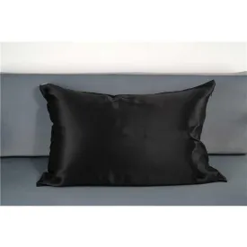 19 Momme silk pillowcase - Queen - Hidden Zip - Black