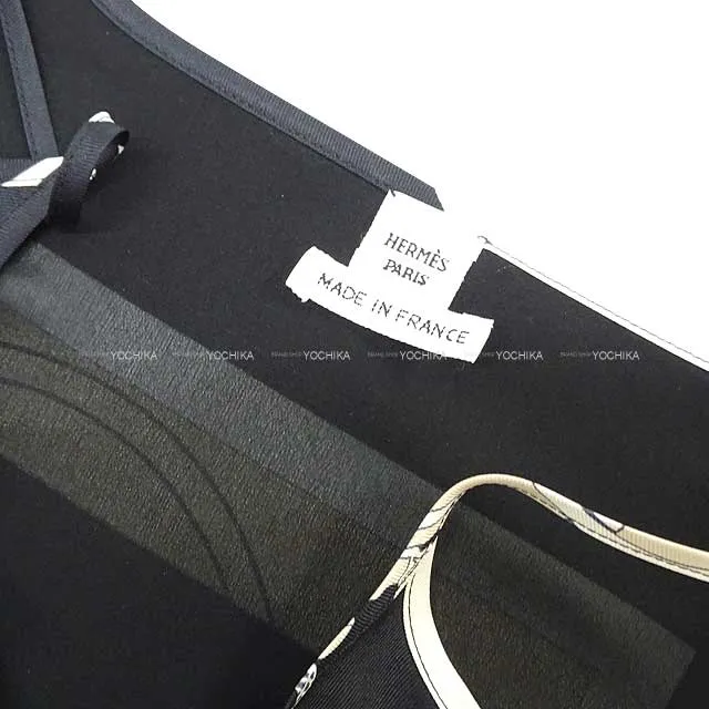 2023 SS NEW HERMES One‐piece dress Cami Twillaine Voitures Exquises #34 Noir (Black) Silk100% 34[EXCELLENT][Authentic]