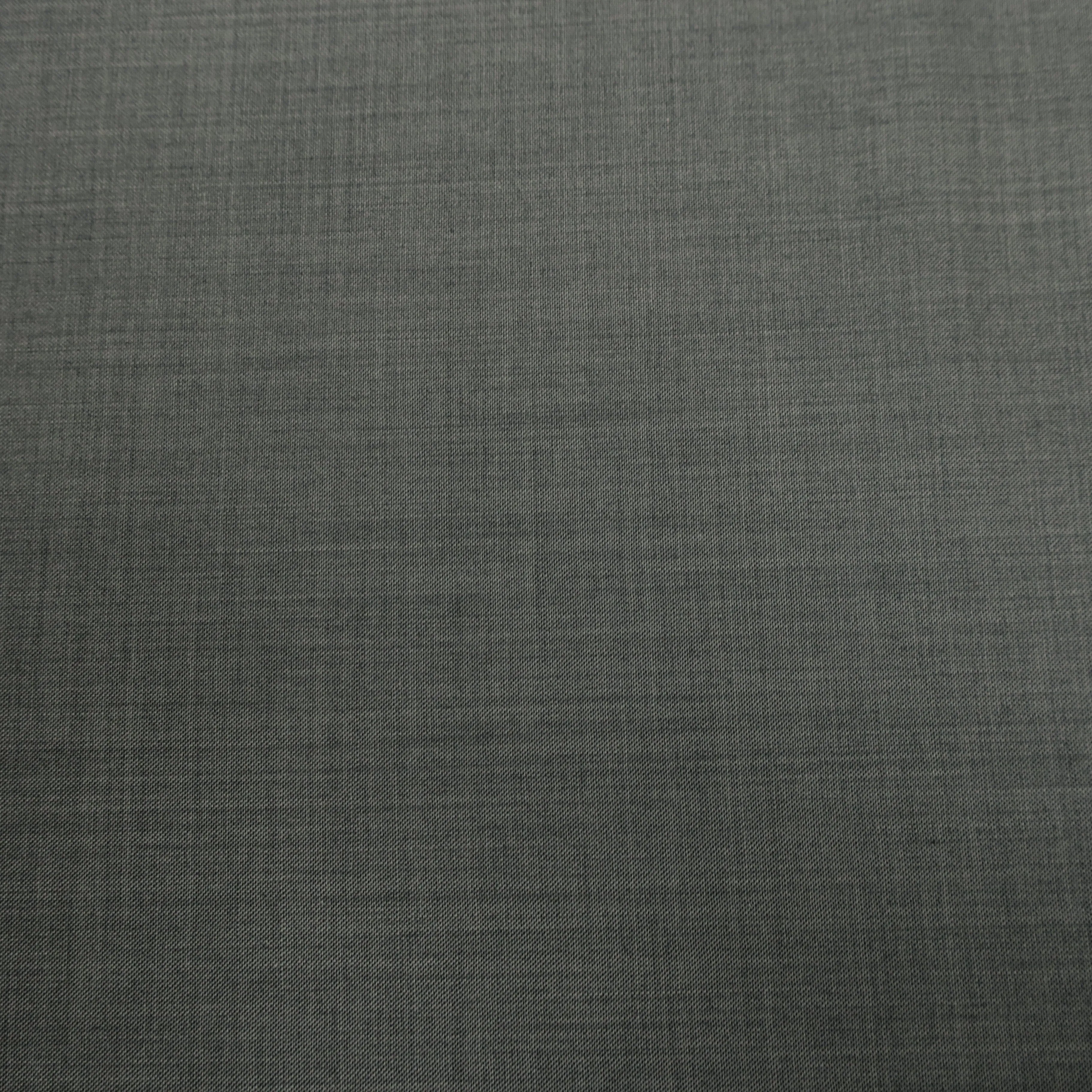 2.40 YDS Grey Crosshatch Super 150s Tasmanian 100% Wool Loro Piana Fabric