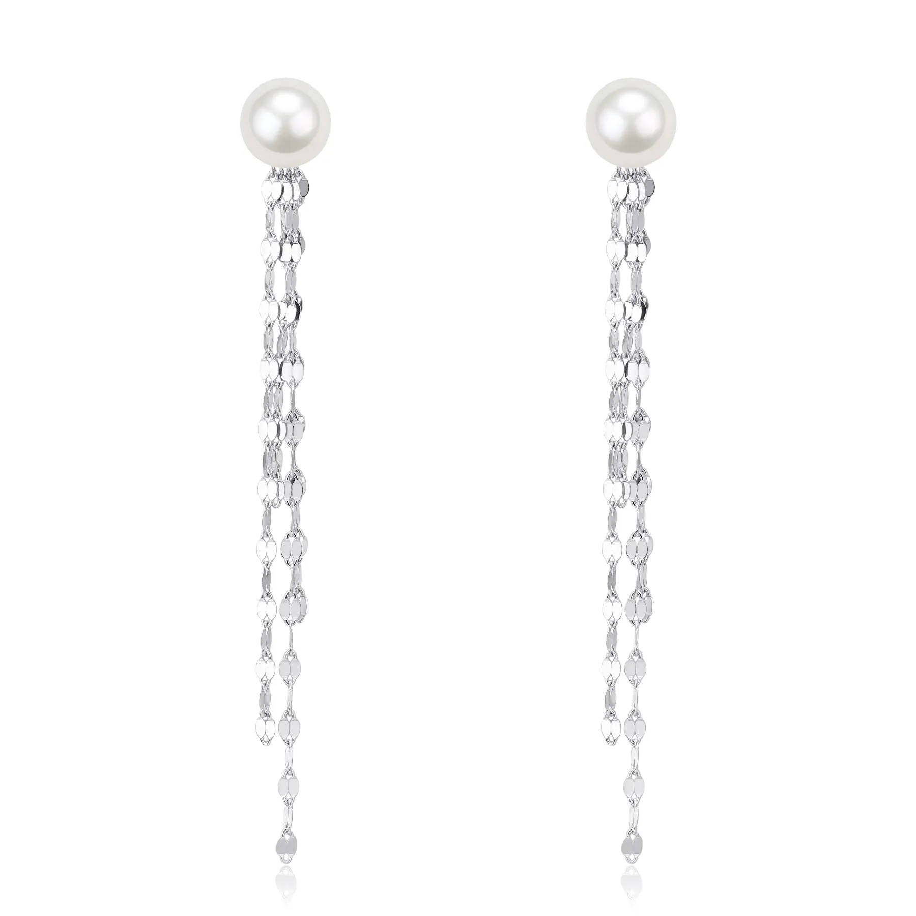 6-7mm Freshwater Pearl & Tassel Earrings