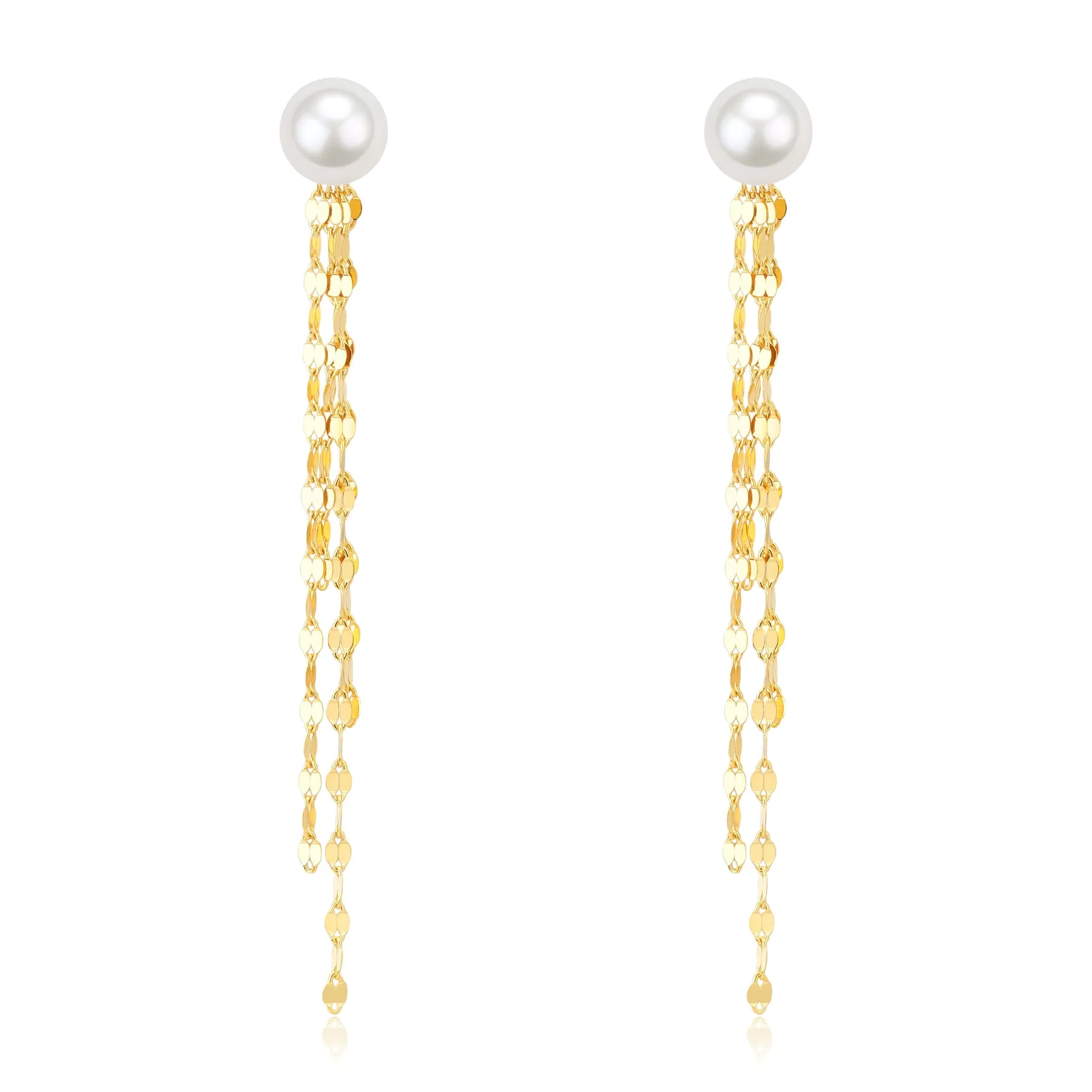 6-7mm Freshwater Pearl & Tassel Earrings