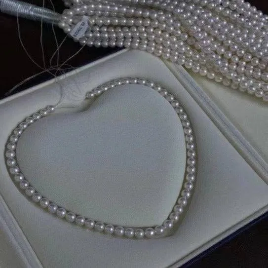 6.5-7.5mm White Freshwater Pearl Necklace