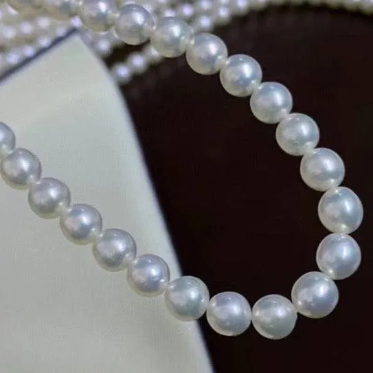 6.5-7.5mm White Freshwater Pearl Necklace