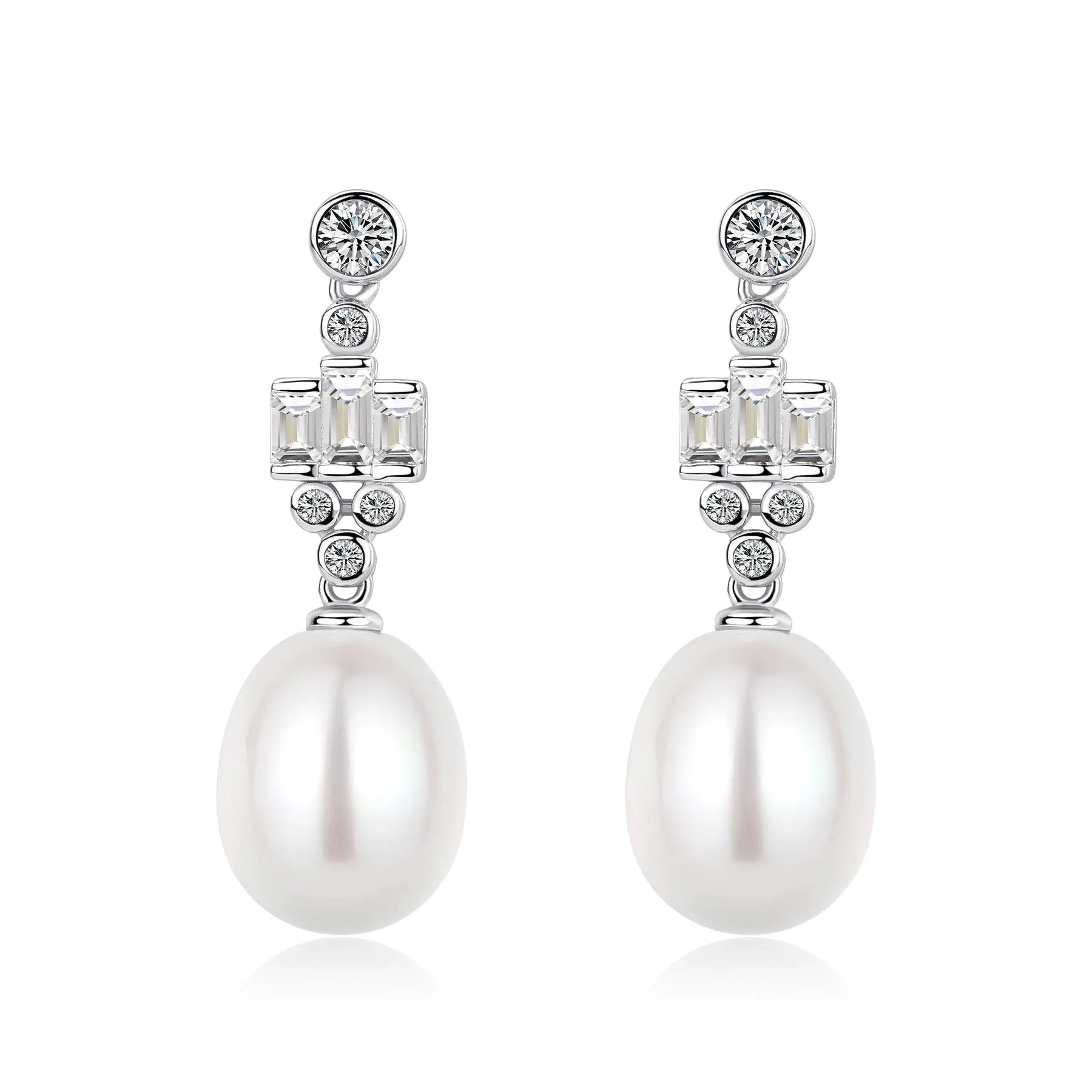 9-10mm Freshwater Drop Earrings Royal-Inspired