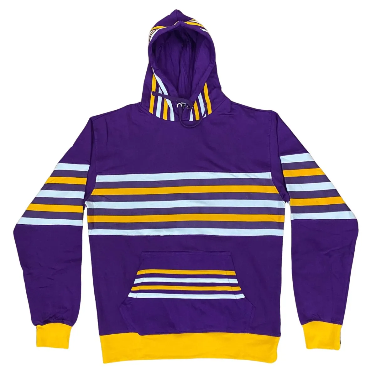 Adult Mardi Gras Purple Hoodie With Regal Stripes