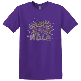 Adult Rhinestone Nola Purple Tee-Shirt