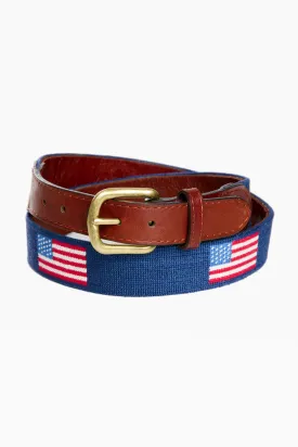 American Flag Needlepoint Belt