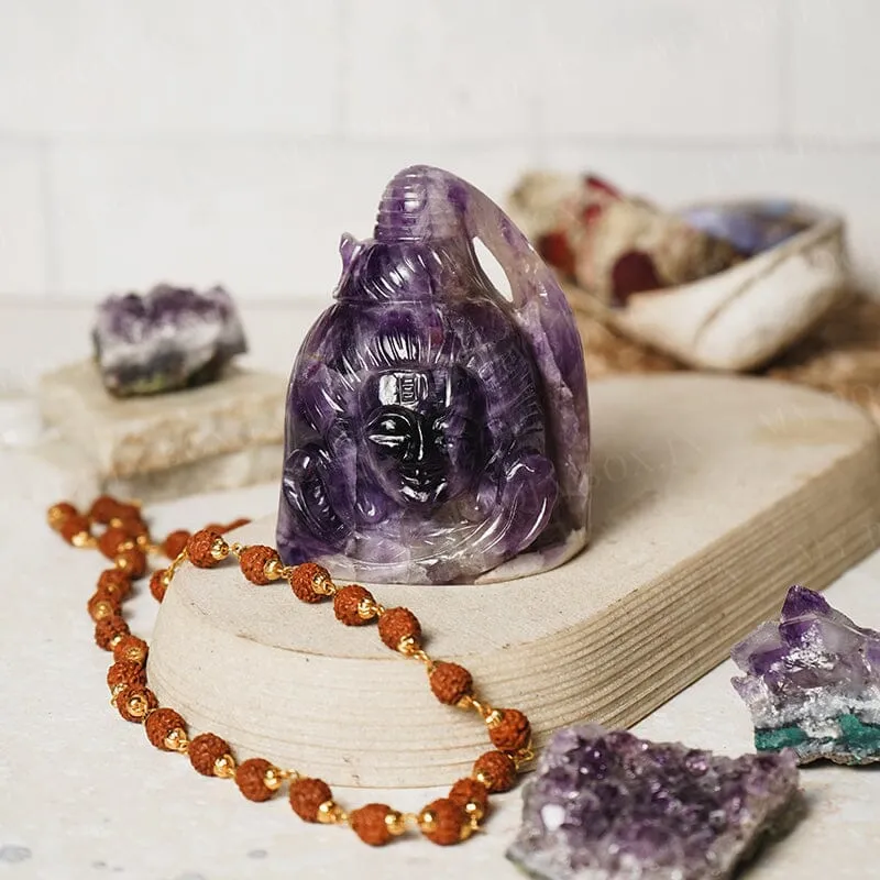 Amethyst Shiva Statue