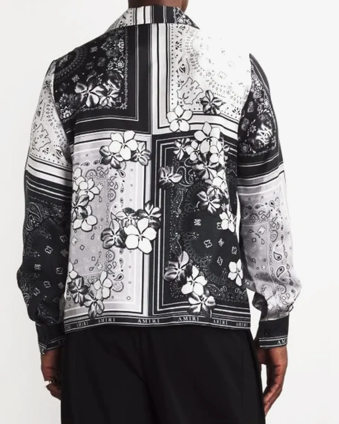 Amiri Paisley Patchwork Silk Shirt