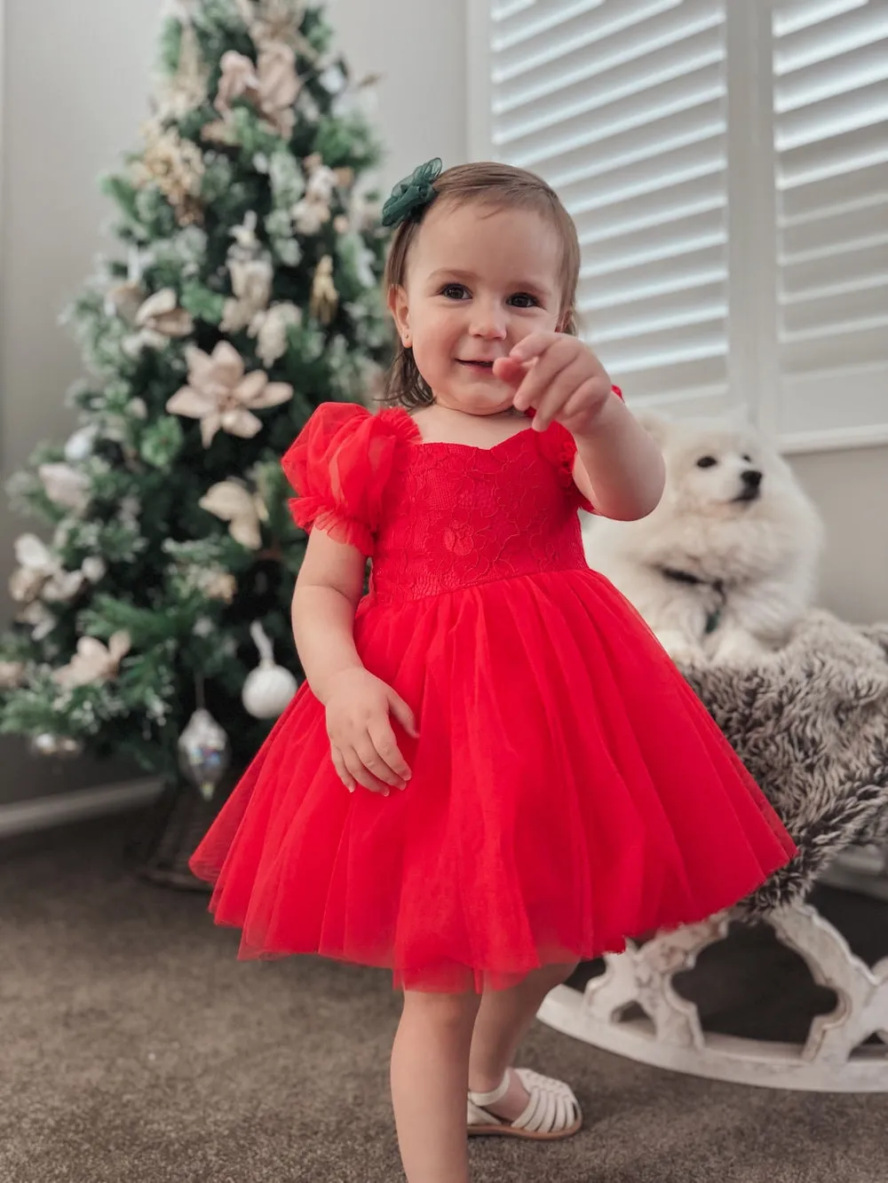 Annabella Red Girls Christmas Dress