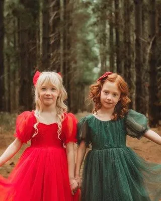 Annabella Red Girls Christmas Dress