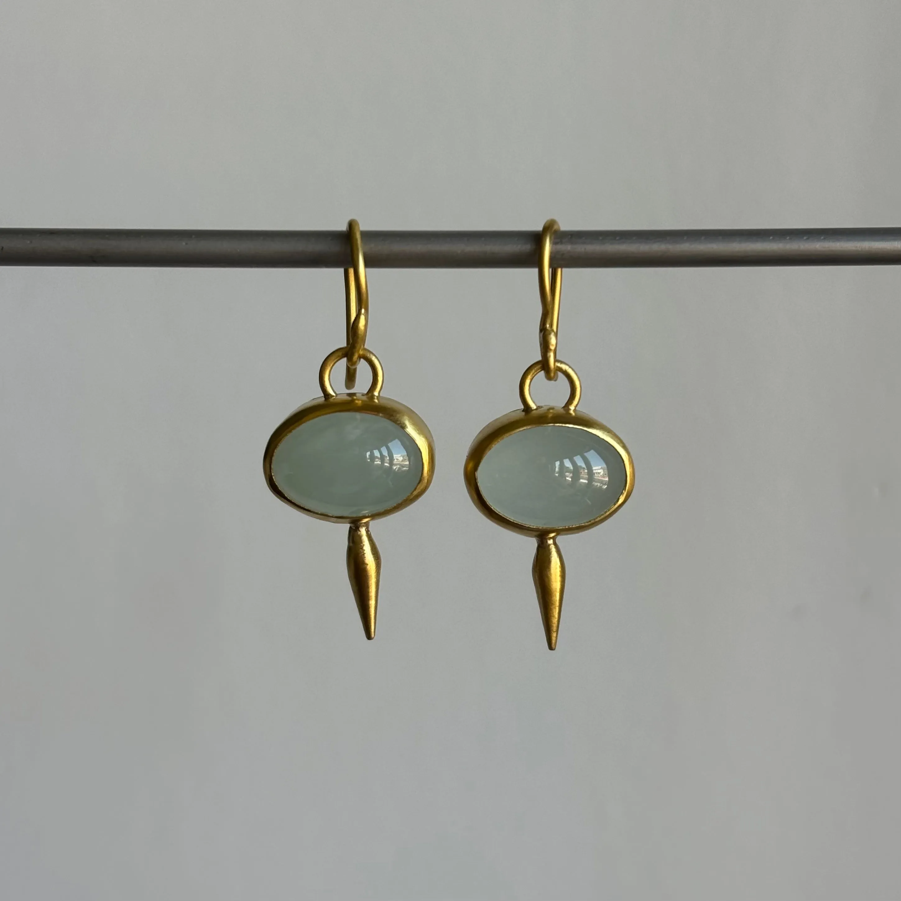 Aquamarine Pod Drop Earrings