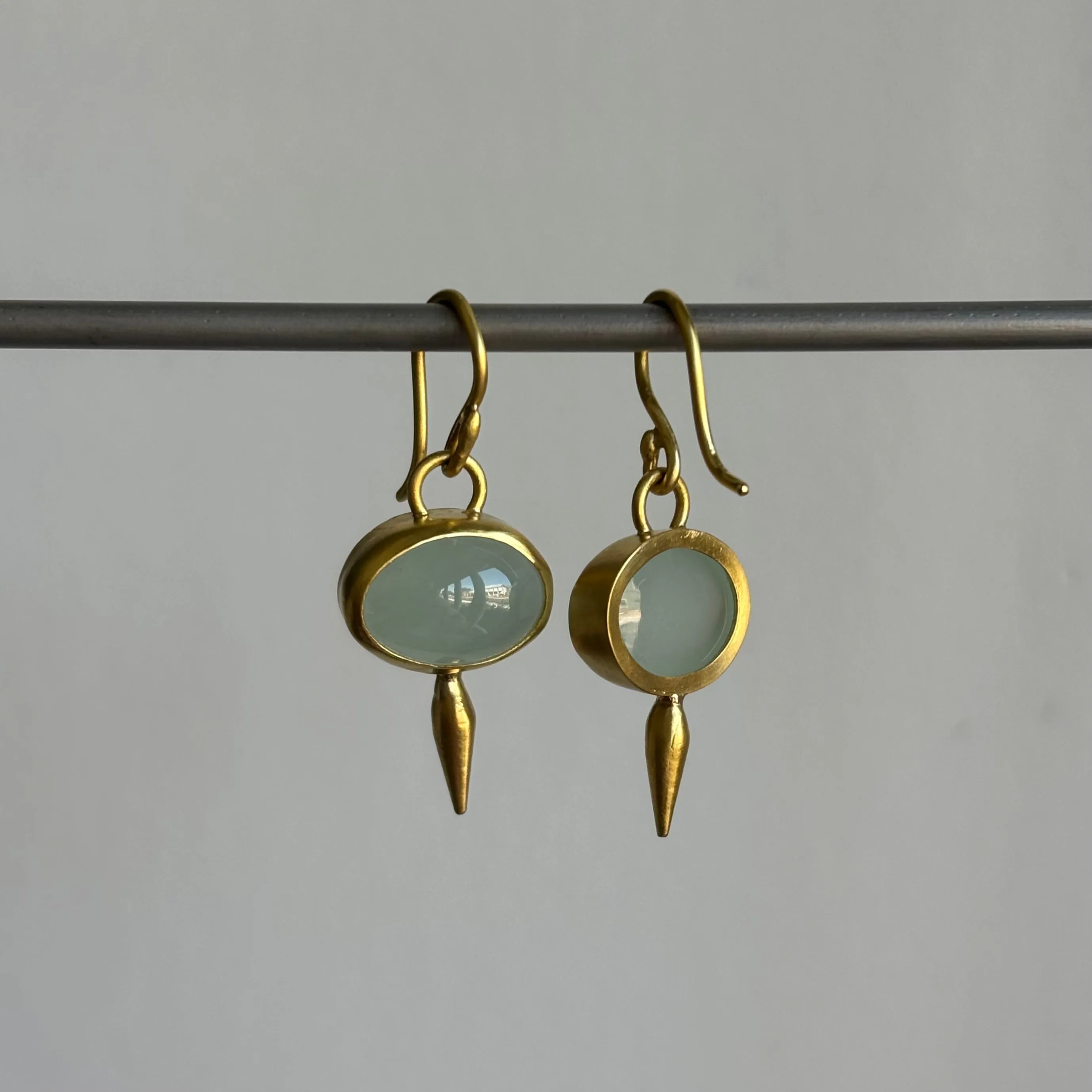 Aquamarine Pod Drop Earrings