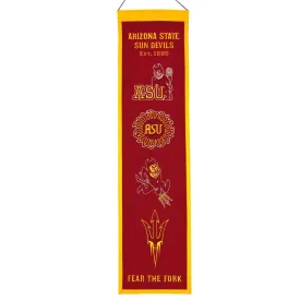 Arizona State Sun Devils Winning Streak Past Mascots Heritage Banner (8"x32")