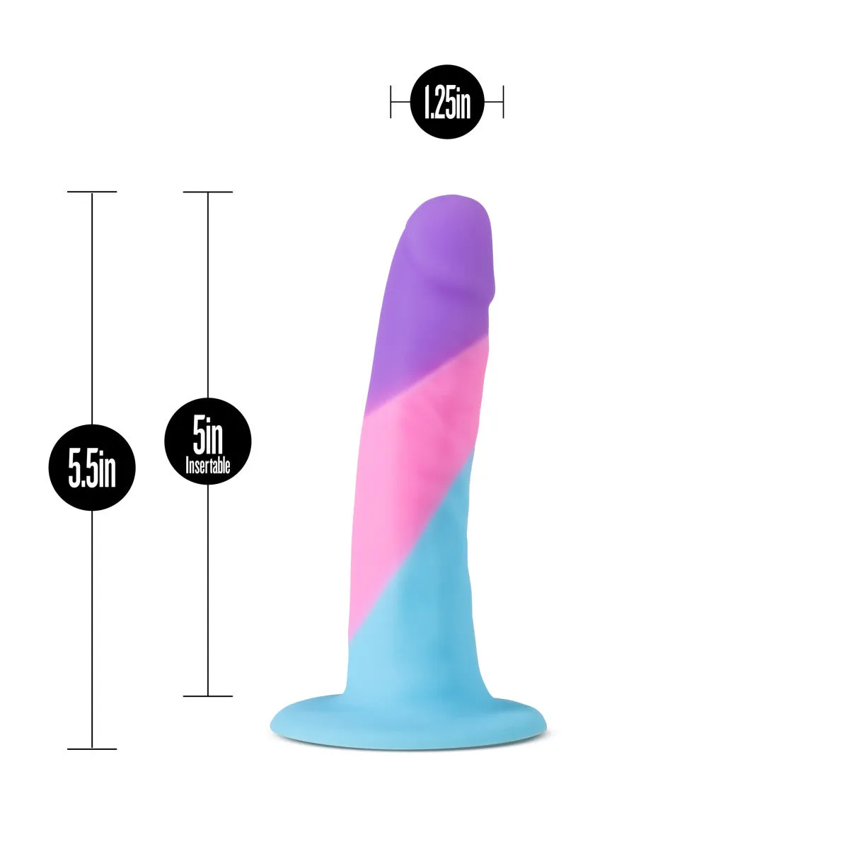 Avant By Blush® | Vision of Love D15: Artisan 5 Inch Dildo with Suction Cup Base - Elegantly Made with Smooth Ultrasilk® Purio™ Silicone