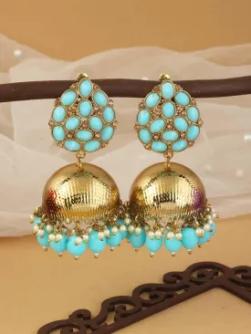 Baby Blue Bubble Jhumkis