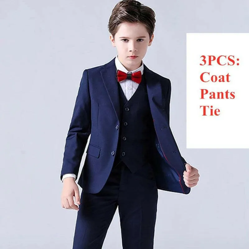 Baby Boys Plaid Wedding Suit with Bowtie Set