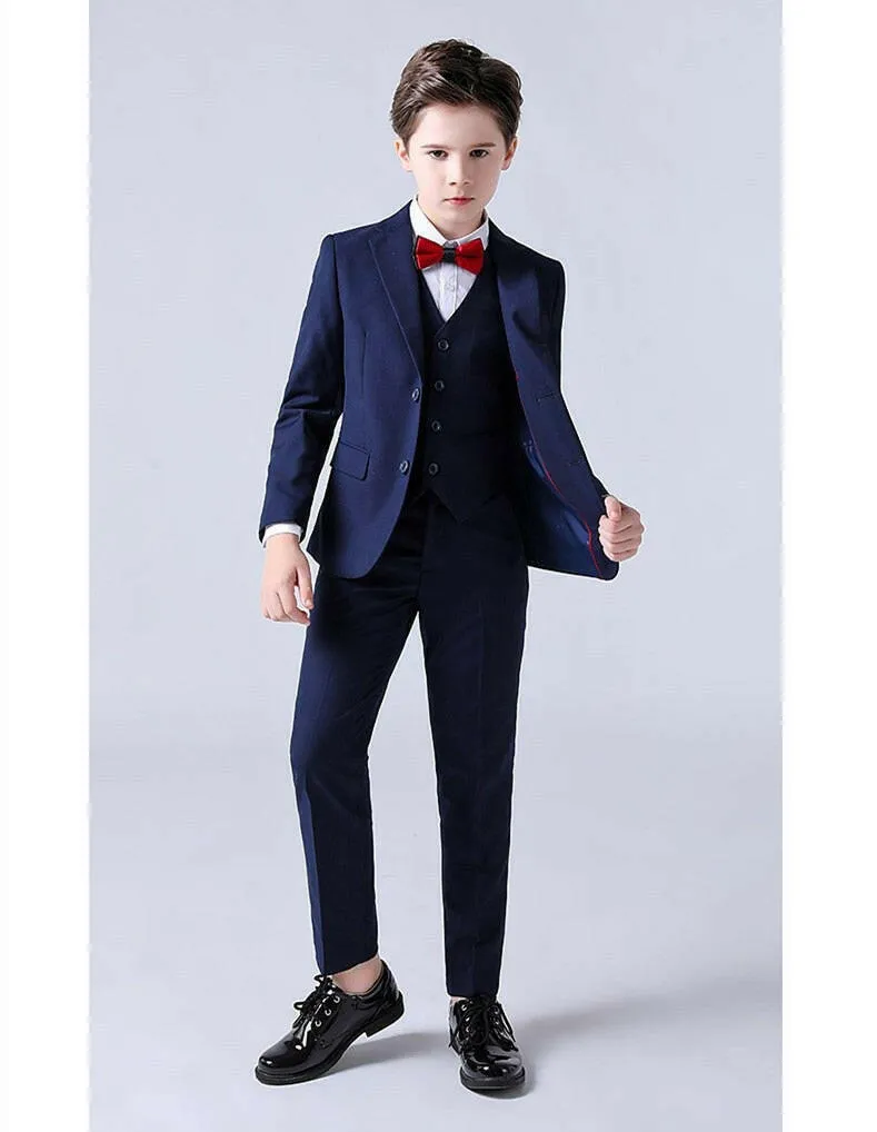 Baby Boys Plaid Wedding Suit with Bowtie Set