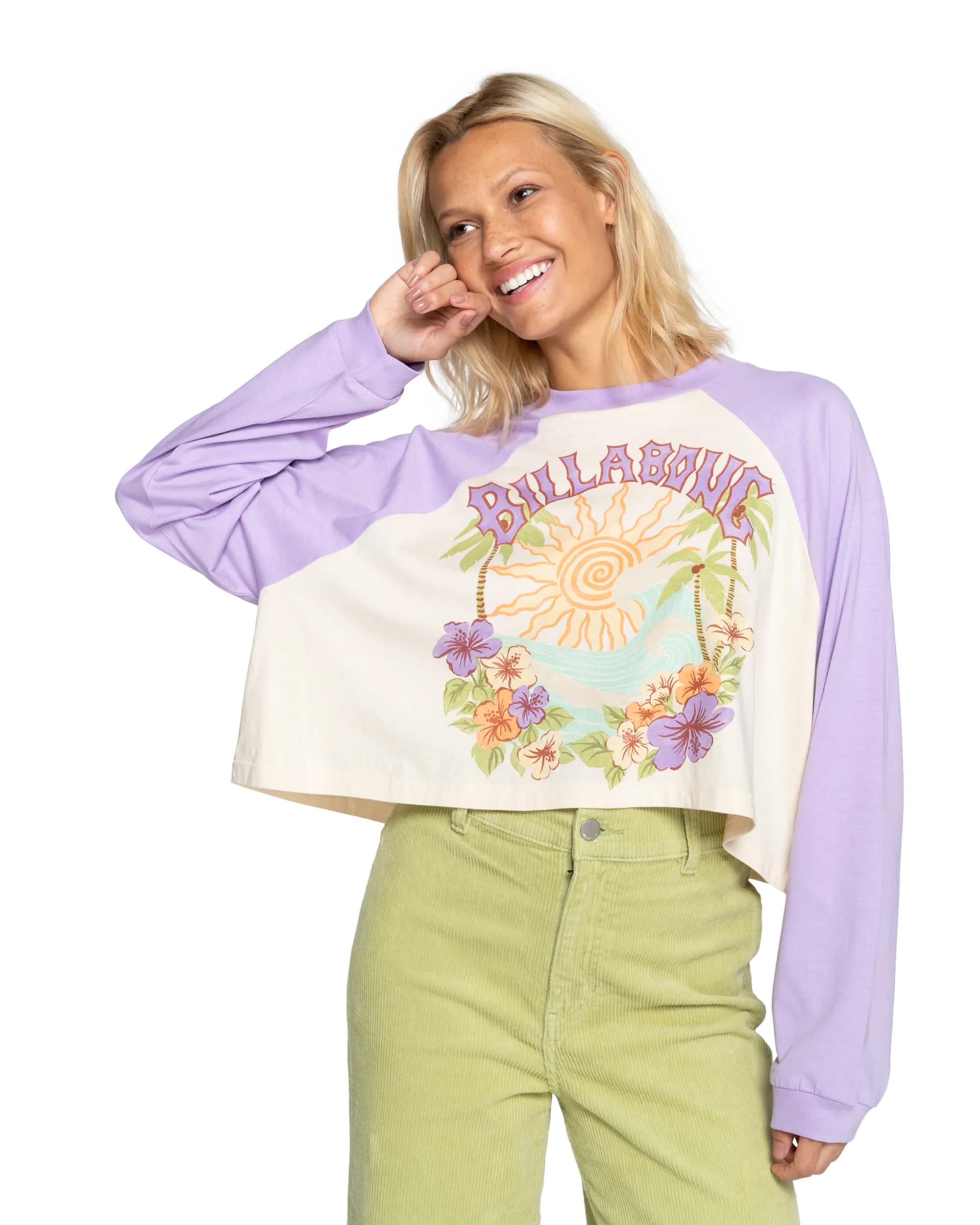 Beach Boyfriend Baseball T-Shirt in Lilac Breeze