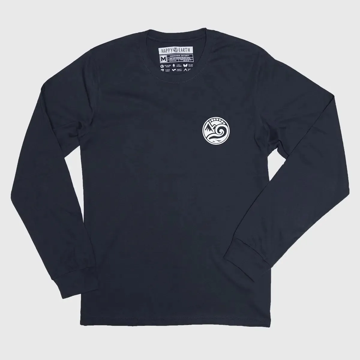 Bear Long Sleeve Graphic Tee Shirt by Happy Earth in Navy Blue