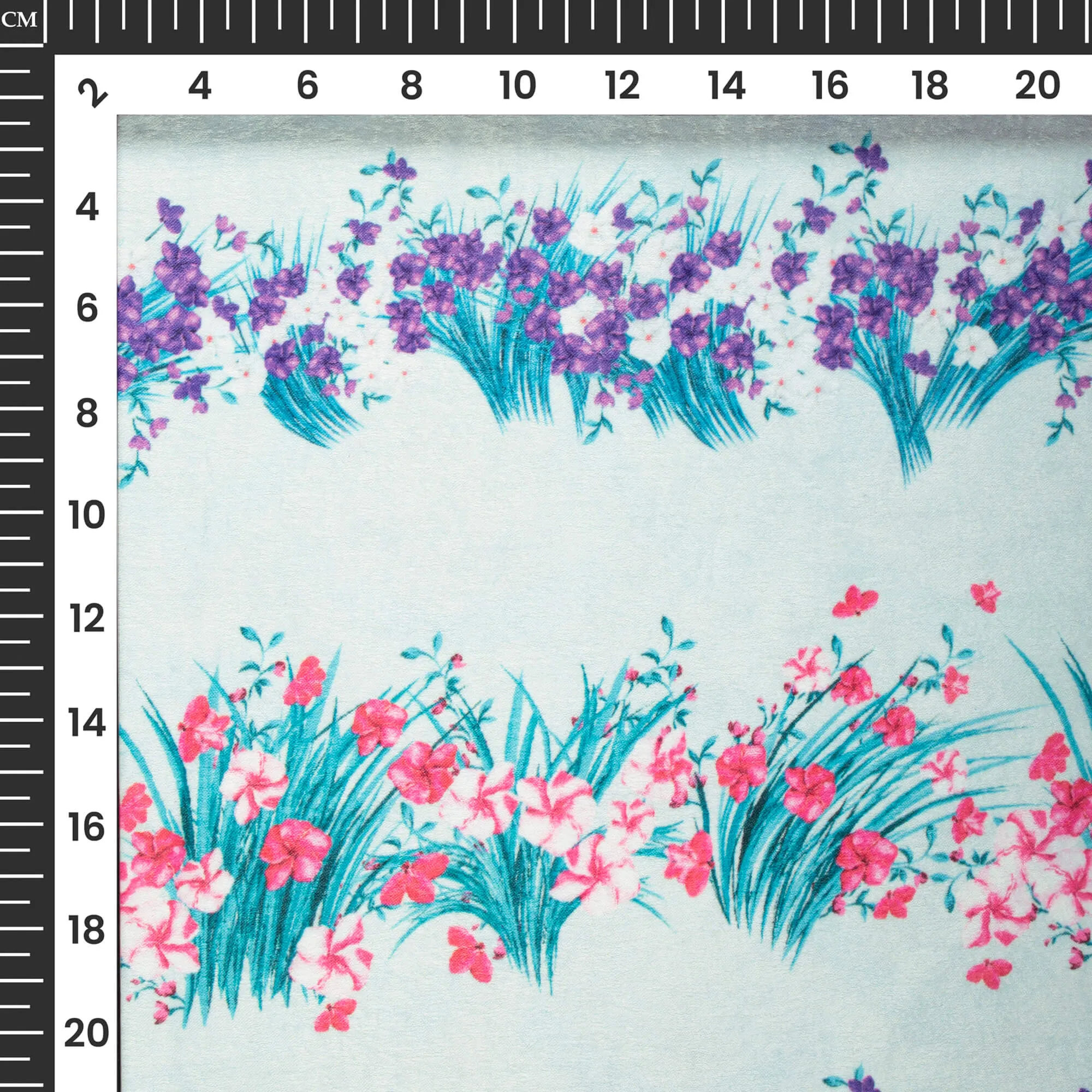 Beautiful Floral Digital Print Lush Satin Fabric