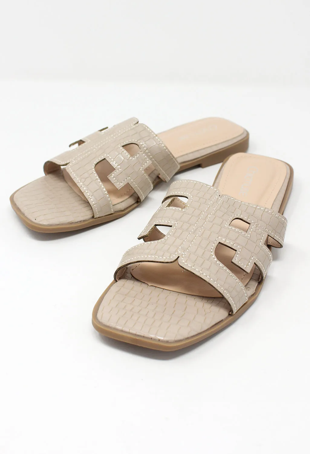 Beige Flat Slide