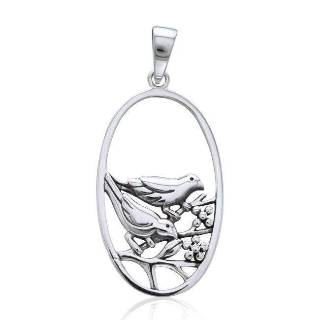 Birds Small Silver Pendant TPD3569