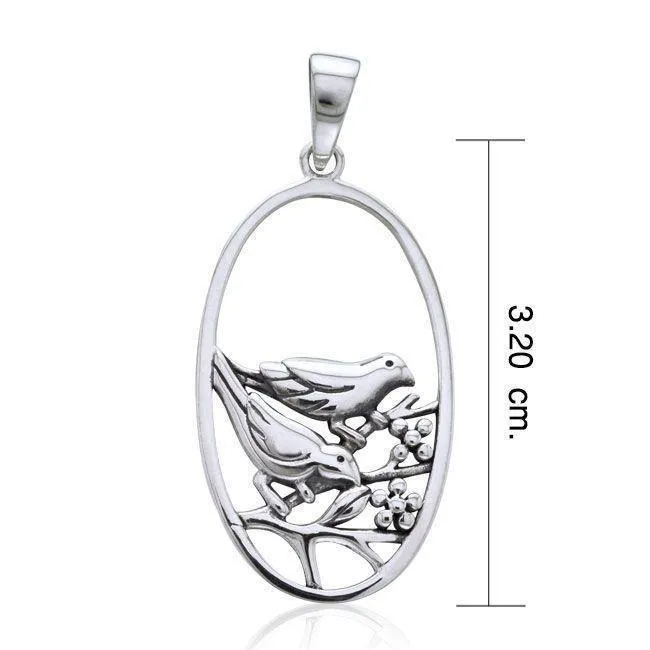 Birds Small Silver Pendant TPD3569