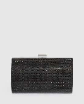 Black Frankii Hardcase Clutch Bag