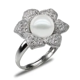 Blooming Flower Pearl Ring