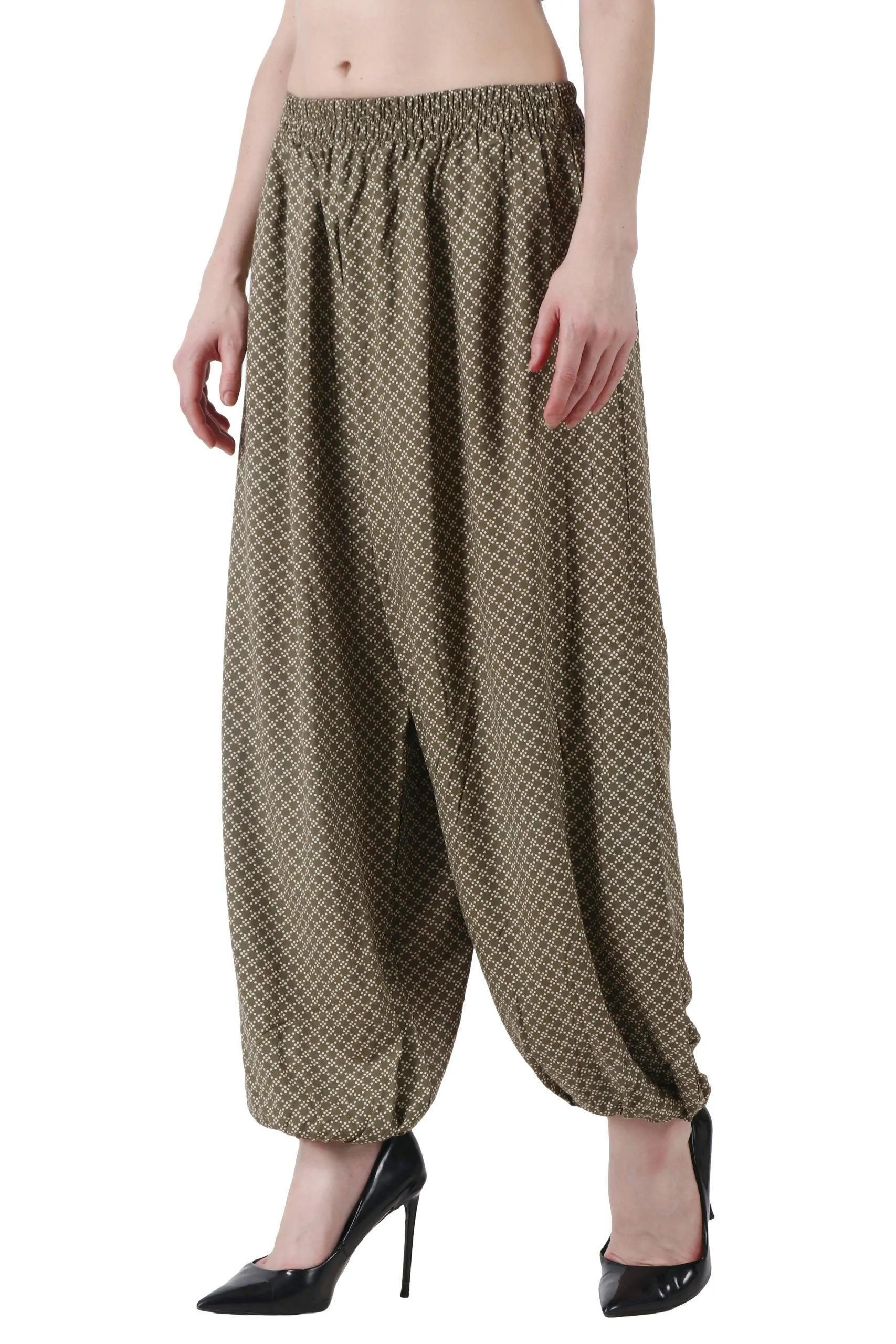 Blue Dots Printed Harem Pants