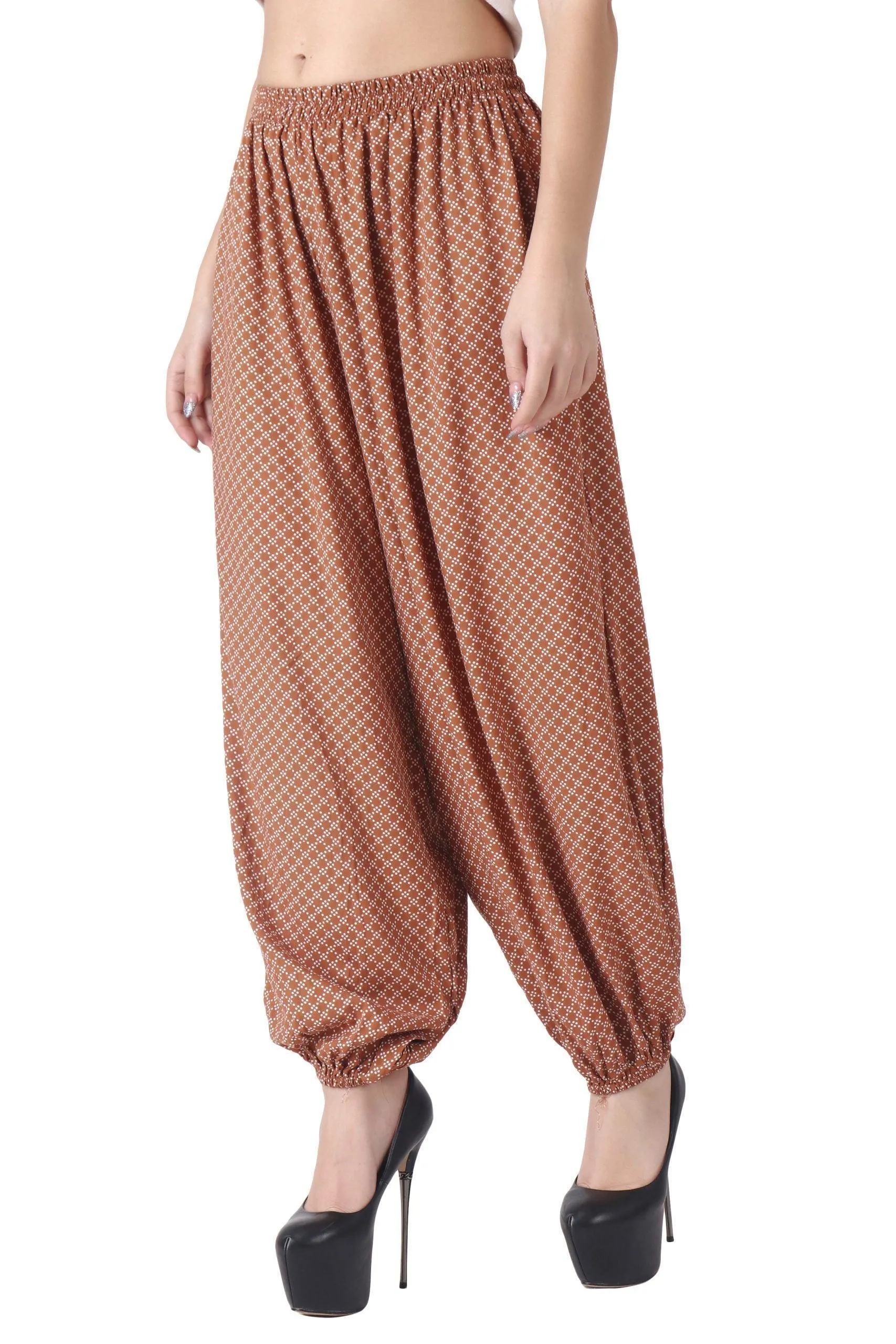 Blue Dots Printed Harem Pants