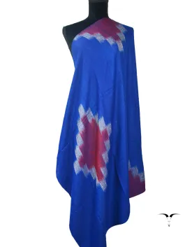 Blue, Maroon & White Ekat Pashmina Shawl 5117