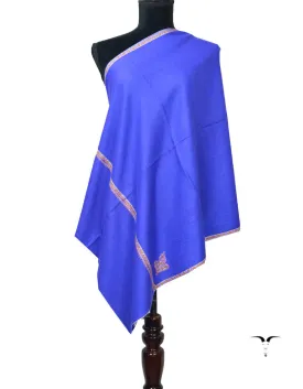 Blue Pashmina Stole With Sozni 5866