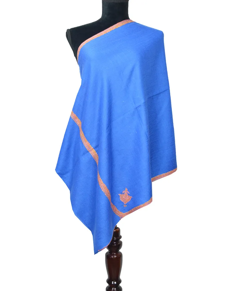 Blue Pashmina Stole With Sozni 5871