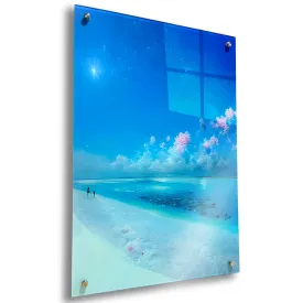 Blue Seashore (Anime-Fantasy) Acrylic Wall Art