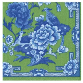 Blue/Green Birds & Flowers Paper Napkins