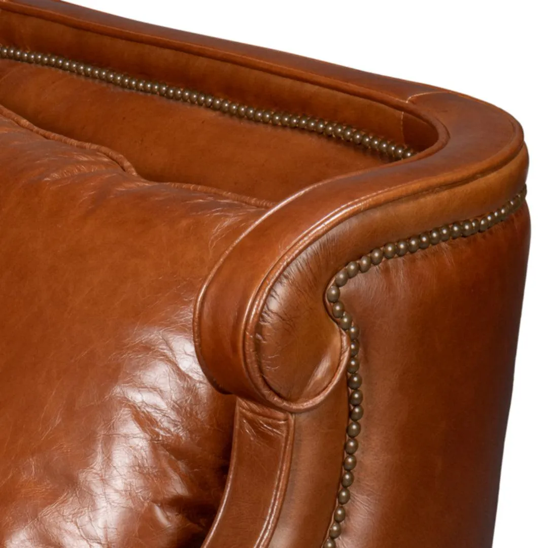 Brown Distilled Leather Sofa