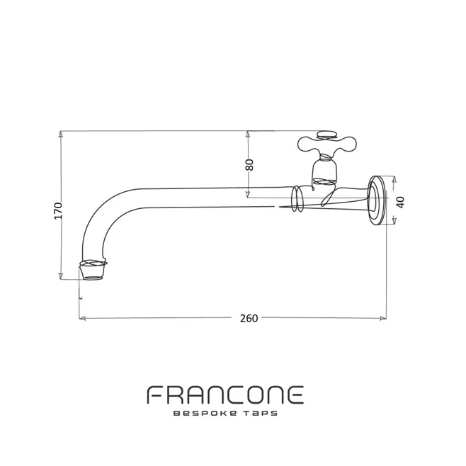 BT59 Pair of wall mounted taps hot & cold