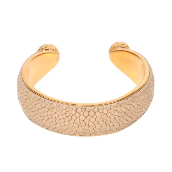 BuDhaGirl Taupe Jolene Stingray Cuff