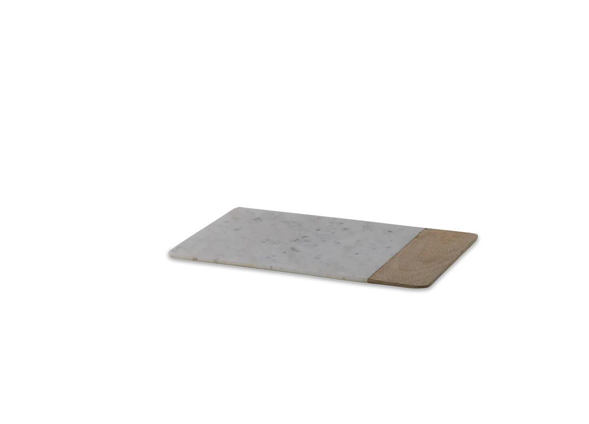 Bwari Long Marble Serving Board - White