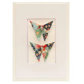 Card Twin Butterfly Blossom Green