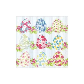 Caspari Floral Easter Eggs Paper Cocktail Napkins - 20 Pack