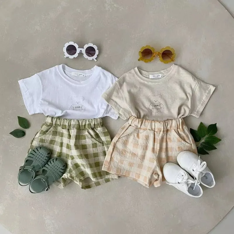 Casual Toddler Plaid Shorts